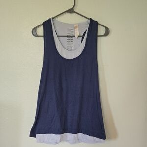 Tangerine Blue Layered Racerback Tank Size Large